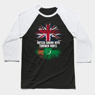 British Grown with Turkmen Roots UK Flag England Britain Union Jack Baseball T-Shirt